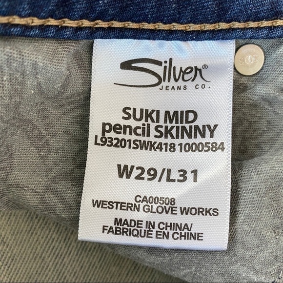 SILVER Suki Mid Pencil Skinny Joga Jeans 29 X 31 - Picture 7 of 11